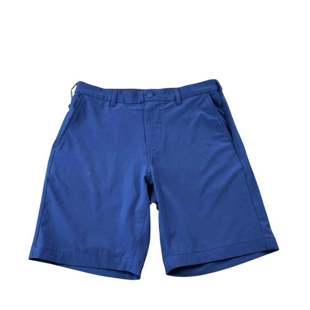 Mizzen + Main Blue Helmsman Blue Flat Front Performance Men's Short Size 30
